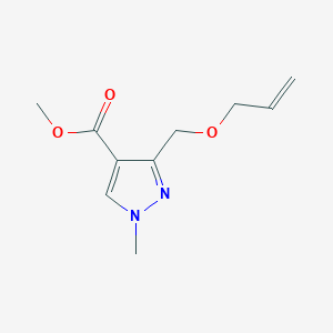 molecular formula C10H14N2O3 B2488945 Methyl 1-methyl-3-(prop-2-enoxymethyl)pyrazole-4-carboxylate CAS No. 1975118-32-1