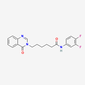 molecular formula C20H19F2N3O2 B2488951 N-(3,4-difluorophenyl)-6-(4-oxoquinazolin-3(4H)-yl)hexanamide CAS No. 880810-32-2