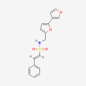 molecular formula C17H15NO4S B2488955 (E)-N-([2,3'-bifuran]-5-ylmethyl)-2-phenylethenesulfonamide CAS No. 2035018-49-4