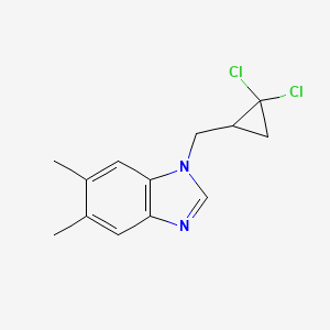 molecular formula C13H14Cl2N2 B2488957 1-[(2,2-二氯环丙基)甲基]-5,6-二甲基苯并咪唑-2-酮 CAS No. 638140-89-3