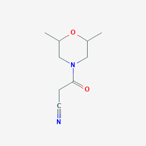 molecular formula C9H14N2O2 B2488969 3-(2,6-Dimethylmorpholin-4-yl)-3-oxopropanenitrile CAS No. 219620-30-1