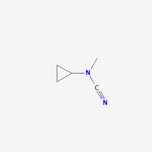 molecular formula C5H8N2 B2488972 N-cyano-N-methylcyclopropanamine CAS No. 1461708-40-6