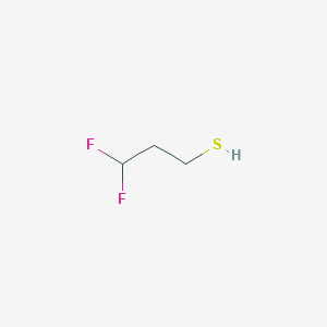 molecular formula C3H6F2S B2488977 3,3-Difluoropropane-1-thiol CAS No. 1784647-31-9