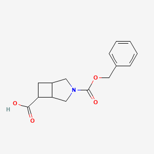molecular formula C15H17NO4 B2488978 3-Phenylmethoxycarbonyl-3-azabicyclo[3.2.0]heptane-6-carboxylic acid CAS No. 2287271-64-9