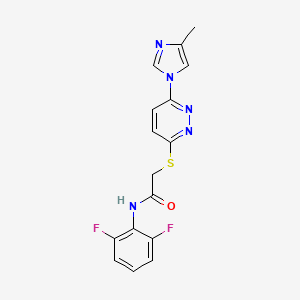 molecular formula C16H13F2N5OS B2488981 N-(2,6-difluorophenyl)-2-((6-(4-methyl-1H-imidazol-1-yl)pyridazin-3-yl)thio)acetamide CAS No. 1251616-03-1
