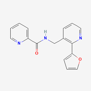 molecular formula C16H13N3O2 B2488984 N-((2-(furan-2-yl)pyridin-3-yl)methyl)picolinamide CAS No. 2034343-73-0