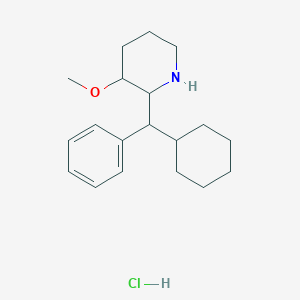 molecular formula C19H30ClNO B024890 2-(alpha-Cyclohexylbenzyl)-3-methoxypiperidine hydrochloride CAS No. 19974-74-4