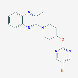 molecular formula C18H18BrN5O B2489021 2-[4-(5-Bromopyrimidin-2-yl)oxypiperidin-1-yl]-3-methylquinoxaline CAS No. 2415490-00-3