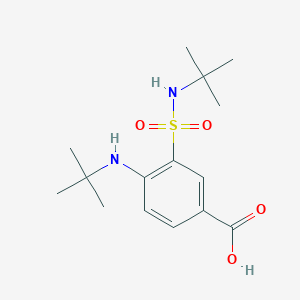 molecular formula C15H24N2O4S B2489041 4-(叔丁基氨基)-3-(叔丁基磺酰基)苯甲酸 CAS No. 790272-15-0
