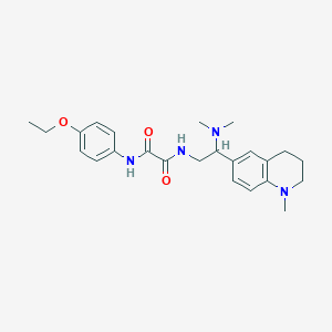 molecular formula C24H32N4O3 B2489070 N-[2-(dimethylamino)-2-(1-methyl-1,2,3,4-tetrahydroquinolin-6-yl)ethyl]-N'-(4-ethoxyphenyl)ethanediamide CAS No. 922119-01-5