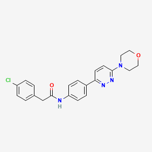 molecular formula C22H21ClN4O2 B2489101 2-(4-chlorophenyl)-N-(4-(6-morpholinopyridazin-3-yl)phenyl)acetamide CAS No. 899953-85-6