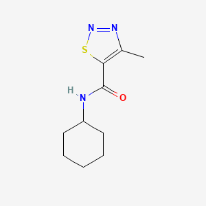 molecular formula C10H15N3OS B2489103 N-cyclohexyl-4-methyl-1,2,3-thiadiazole-5-carboxamide CAS No. 69635-98-9