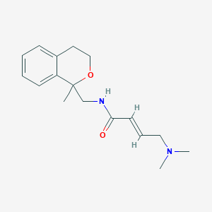 (E)-4-(Dimethylamino)-N-[(1-methyl-3,4-dihydroisochromen-1-yl)methyl]but-2-enamide