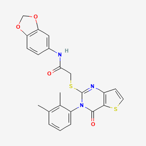 N-(1,3-benzodioxol-5-yl)-2-{[3-(2,3-dimethylphenyl)-4-oxo-3,4-dihydrothieno[3,2-d]pyrimidin-2-yl]sulfanyl}acetamide