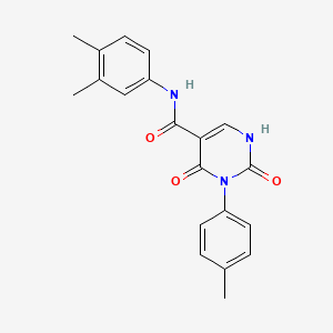 N-(3,4-dimethylphenyl)-2,4-dioxo-3-(p-tolyl)-1,2,3,4-tetrahydropyrimidine-5-carboxamide