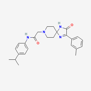 N-(4-isopropylphenyl)-2-(3-oxo-2-(m-tolyl)-1,4,8-triazaspiro[4.5]dec-1-en-8-yl)acetamide