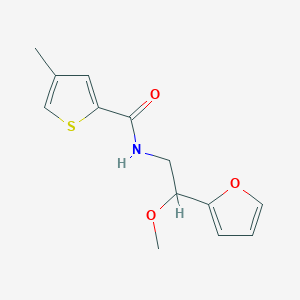 molecular formula C13H15NO3S B2489143 N-[2-(furan-2-yl)-2-methoxyethyl]-4-methylthiophene-2-carboxamide CAS No. 1798516-34-3