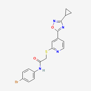 N-(4-bromophenyl)-2-((4-(3-cyclopropyl-1,2,4-oxadiazol-5-yl)pyridin-2-yl)thio)acetamide