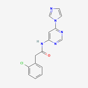 molecular formula C15H12ClN5O B2489182 N-(6-(1H-imidazol-1-yl)pyrimidin-4-yl)-2-(2-chlorophenyl)acetamide CAS No. 1448130-33-3