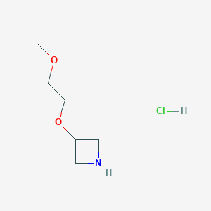 molecular formula C6H14ClNO2 B2489183 3-(2-Methoxyethoxy)azetidine hydrochloride CAS No. 250371-77-8