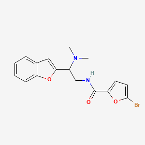 molecular formula C17H17BrN2O3 B2489192 N-[2-(1-benzofuran-2-yl)-2-(dimethylamino)ethyl]-5-bromofuran-2-carboxamide CAS No. 2034311-08-3