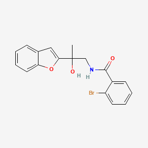 molecular formula C18H16BrNO3 B2489249 N-[2-(1-benzofuran-2-yl)-2-hydroxypropyl]-2-bromobenzamide CAS No. 2034276-91-8