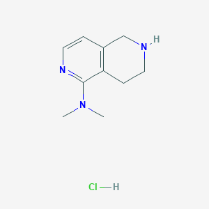 molecular formula C10H16ClN3 B2489326 N,N-Dimethyl-5,6,7,8-tetrahydro-2,6-naphthyridin-1-amine hydrochloride CAS No. 2225144-65-8