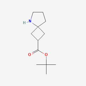 molecular formula C12H21NO2 B2489354 Tert-butyl 5-azaspiro[3.4]octane-2-carboxylate CAS No. 1986792-01-1