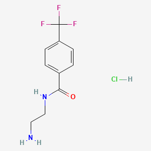 molecular formula C10H12ClF3N2O B2489358 N-(2-aminoethyl)-4-(trifluoromethyl)benzamide hydrochloride CAS No. 94319-93-4