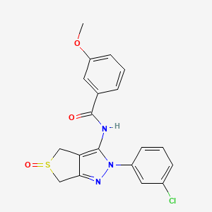 N-[2-(3-chlorophenyl)-5-oxo-4,6-dihydrothieno[3,4-c]pyrazol-3-yl]-3-methoxybenzamide