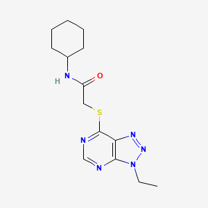N-cyclohexyl-2-((3-ethyl-3H-[1,2,3]triazolo[4,5-d]pyrimidin-7-yl)thio)acetamide