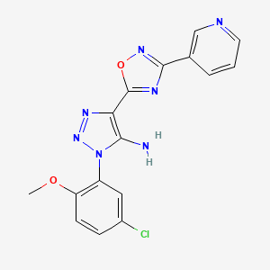 3-(5-Chloro-2-methoxyphenyl)-5-(3-pyridin-3-yl-1,2,4-oxadiazol-5-yl)triazol-4-amine