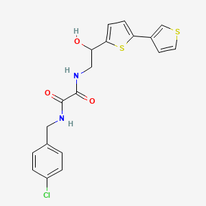 N1-(2-([2,3'-bithiophen]-5-yl)-2-hydroxyethyl)-N2-(4-chlorobenzyl)oxalamide
