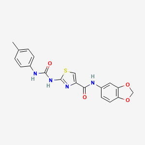 N-(benzo[d][1,3]dioxol-5-yl)-2-(3-(p-tolyl)ureido)thiazole-4-carboxamide