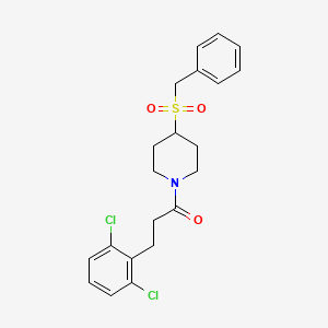 1-(4-(Benzylsulfonyl)piperidin-1-yl)-3-(2,6-dichlorophenyl)propan-1-one