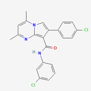 N-(3-chlorophenyl)-7-(4-chlorophenyl)-2,4-dimethylpyrrolo[1,2-a]pyrimidine-8-carboxamide