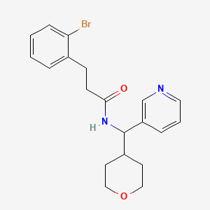 3-(2-bromophenyl)-N-(pyridin-3-yl(tetrahydro-2H-pyran-4-yl)methyl)propanamide
