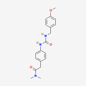 2-(4-(3-(4-methoxybenzyl)ureido)phenyl)-N,N-dimethylacetamide