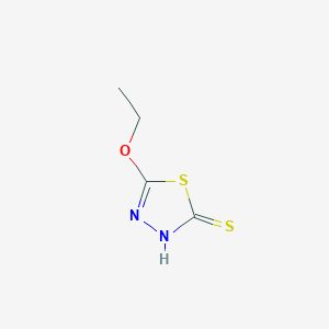 molecular formula C4H6N2OS2 B2489413 5-Ethoxy-1,3,4-thiadiazole-2-thiol CAS No. 37158-91-1