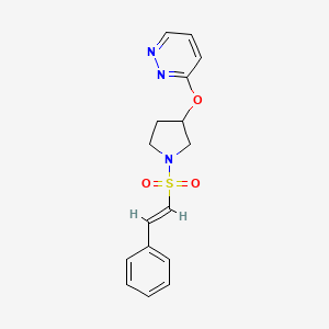 (E)-3-((1-(styrylsulfonyl)pyrrolidin-3-yl)oxy)pyridazine