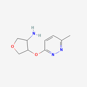 4-[(6-Methylpyridazin-3-yl)oxy]oxolan-3-amine