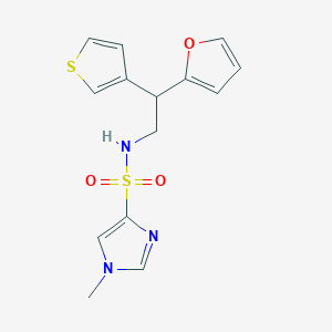 N-[2-(furan-2-yl)-2-(thiophen-3-yl)ethyl]-1-methyl-1H-imidazole-4-sulfonamide