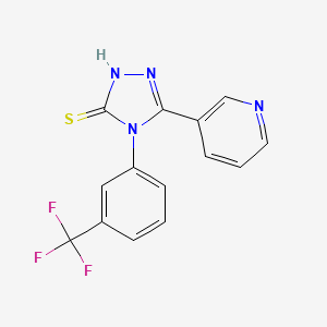 5-(pyridin-3-yl)-4-[3-(trifluoromethyl)phenyl]-4H-1,2,4-triazole-3-thiol