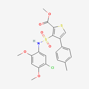 Methyl 3-[(5-chloro-2,4-dimethoxyphenyl)sulfamoyl]-4-(4-methylphenyl)thiophene-2-carboxylate