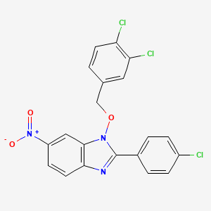 2-(4-chlorophenyl)-1-[(3,4-dichlorobenzyl)oxy]-6-nitro-1H-1,3-benzimidazole