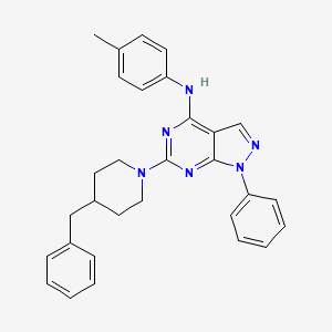 6-(4-benzylpiperidin-1-yl)-N-(4-methylphenyl)-1-phenyl-1H-pyrazolo[3,4-d]pyrimidin-4-amine