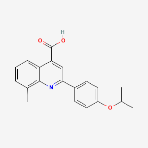 molecular formula C20H19NO3 B2489438 2-(4-Isopropoxyphenyl)-8-methylquinoline-4-carboxylic acid CAS No. 438226-06-3