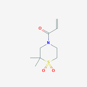 1-(2,2-Dimethyl-1,1-dioxo-1,4-thiazinan-4-yl)prop-2-en-1-one