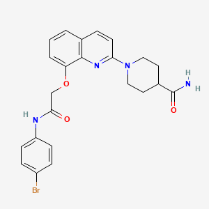 1-(8-(2-((4-Bromophenyl)amino)-2-oxoethoxy)quinolin-2-yl)piperidine-4-carboxamide