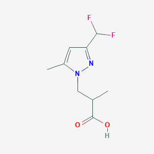 3-[3-(Difluoromethyl)-5-methylpyrazol-1-yl]-2-methylpropanoic acid